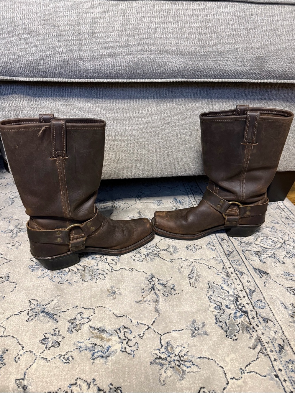 FRYE Harness 12R Boots in Smoke Brown - Picture 6 of 10